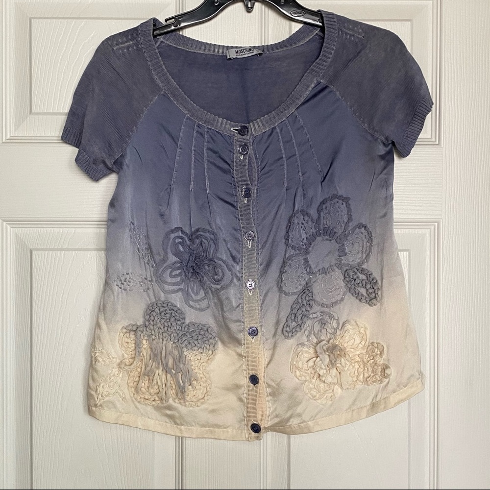 MOSCHINO Cheap & Chic silk cardigan small